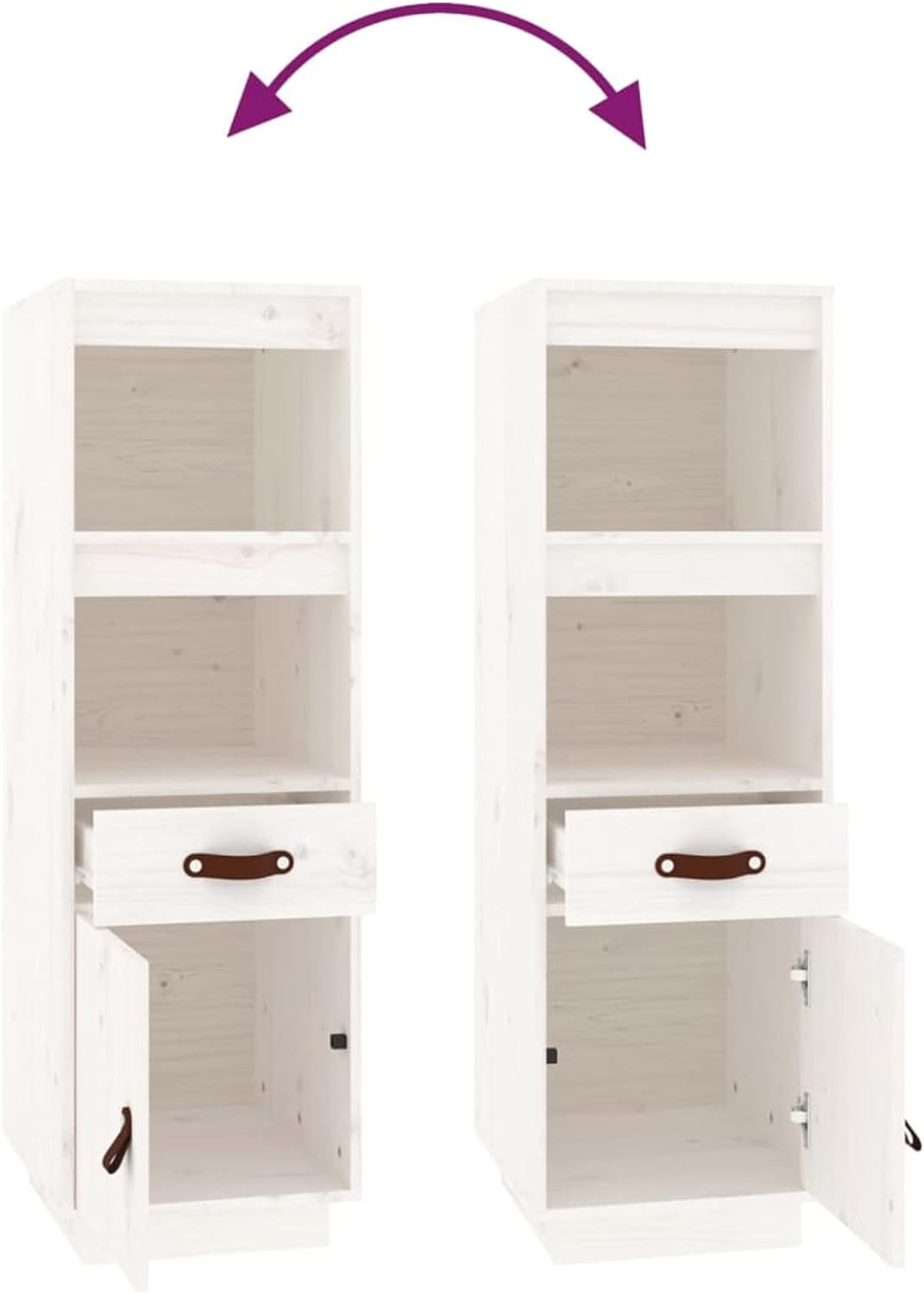 Tidyard Highboard Aufbewahrungsmöbel Sideboard Kommode Vitrine Schrank Hochschrank Beistellschrank B