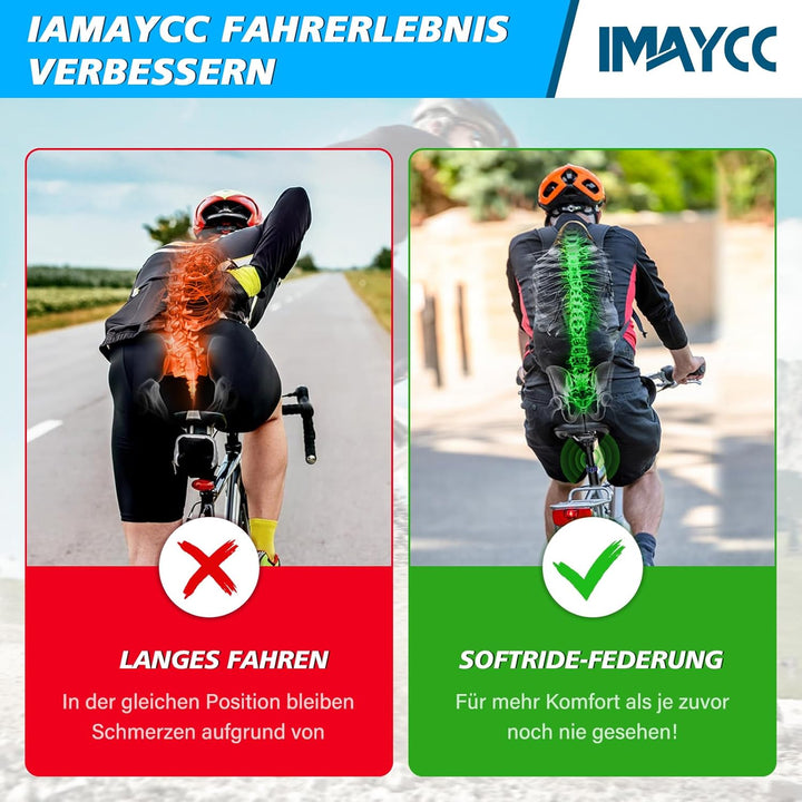 IMAYCC Sattelstütze Gefedert, Premium Gefederte Sattelstütze, Federsattelstütze [27,2 / 30,9 / 31,6m
