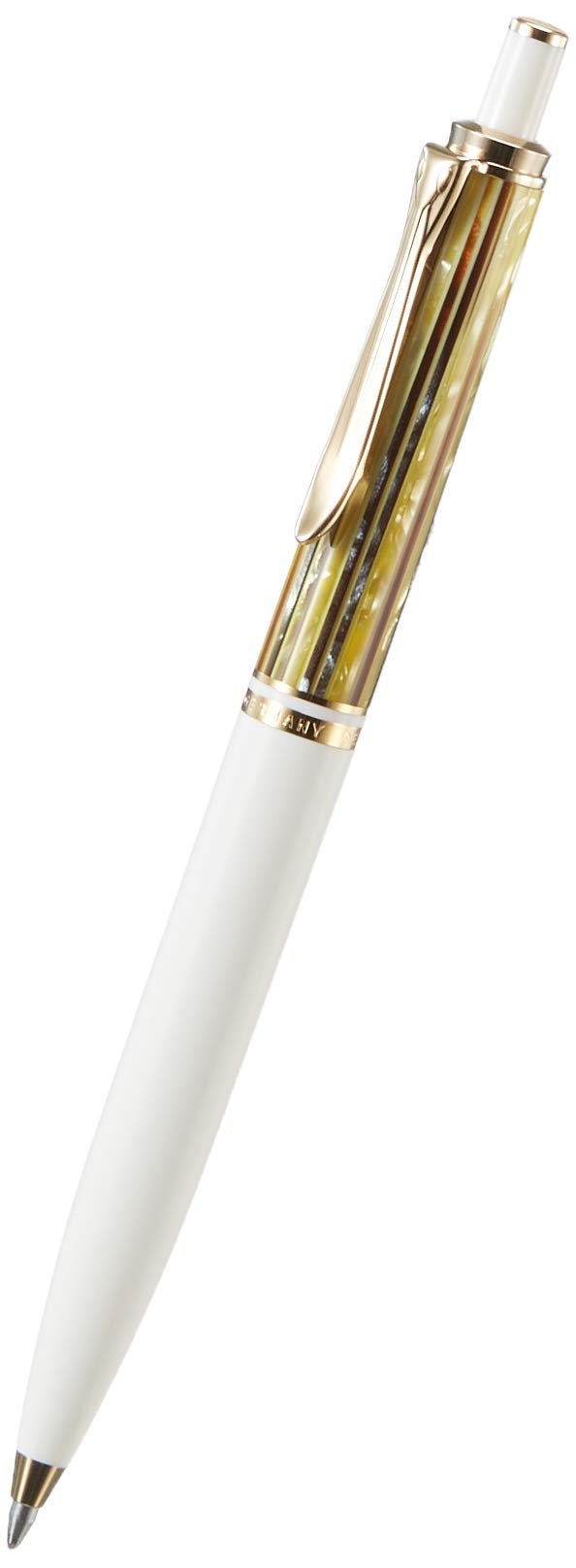 Pelikan 935395 Druckkugelschreiber Souverän K400 Schildpatt, weiss, Druckkugelschreiber