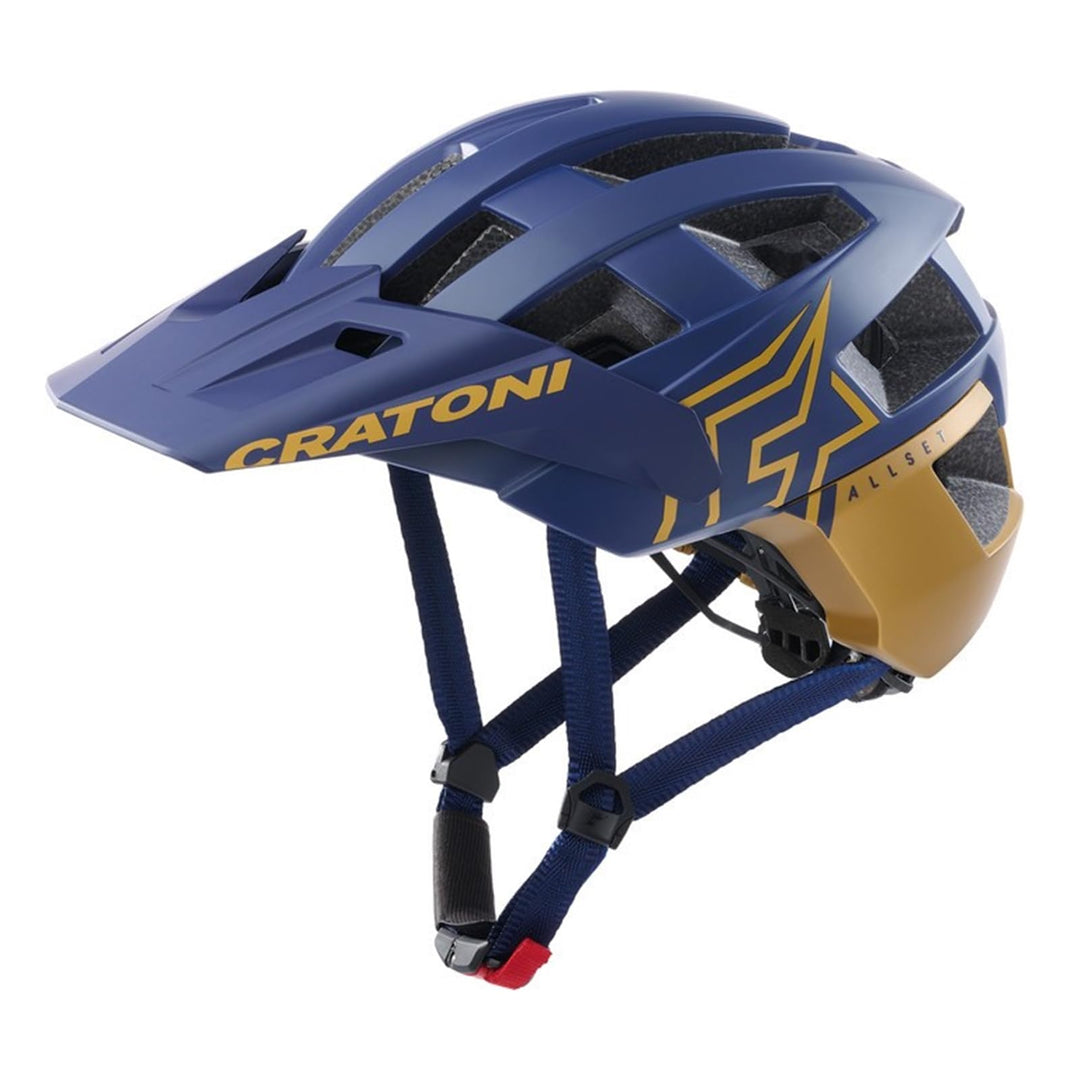 Winora Unisex – Erwachsene Allset Pro Helme, Blau/Gold Matt, M