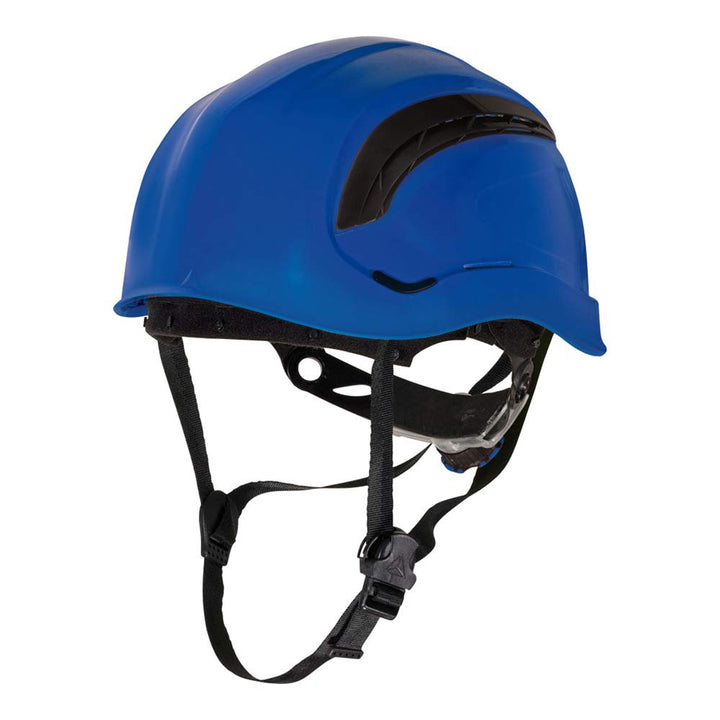 Deltaplus GRAWIBLFL Belüfteter Bauhelm - Bergsteigerhelm-Stil, Blau, Grösse Einstellbar Blau Einstel