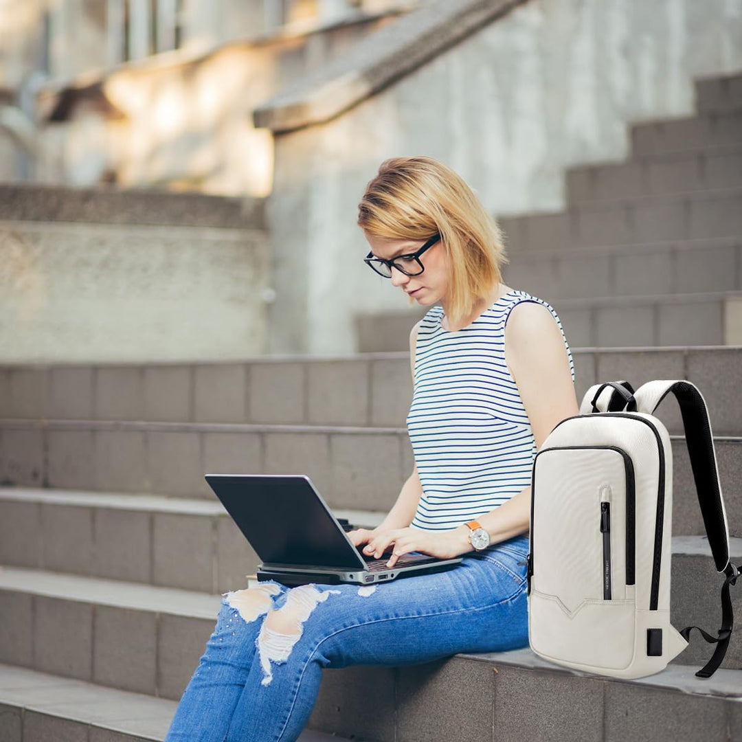 Laptop Rucksack Herren Leicht Business Rucksack mit USB-Anschluss Wasserdichter Rucksack Herren Schu