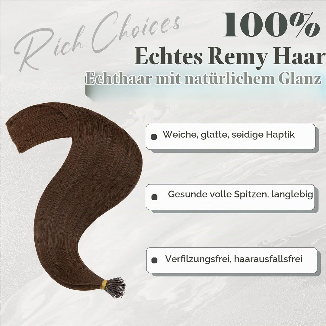 Rich Choices Extensions Echthaar Nano Bondings 35cm 