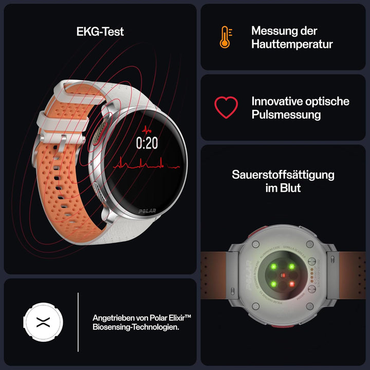 Polar Vantage V3, Sportuhr mit GPS, Fortschrittliches Herzfrequenz-Messgerät und Längere Akkulaufzei