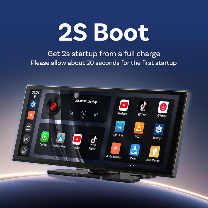 OTTOCAST ScreenFlow, Carplay Display mit YouTube, 11,4 Zoll Carplay Android Auto car Multimedia Play
