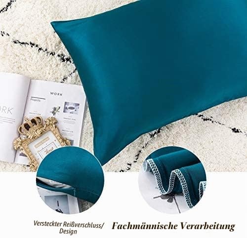 Ethlomoer Kissenbezug aus natürlicher Reiner Seide für Haar und Haut, beidseitig 19 Momme, 600 Faden