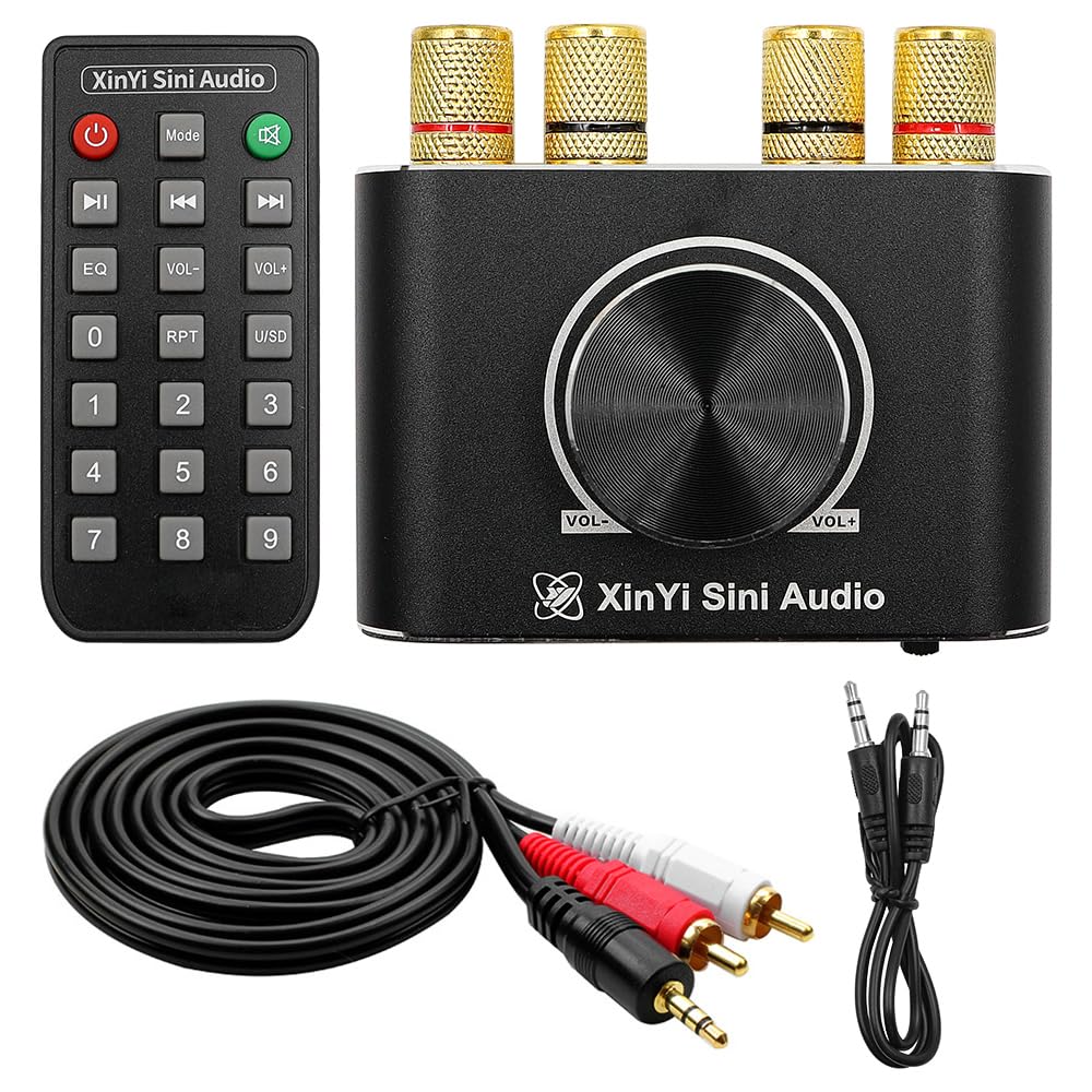 DollaTek Fernbedienung HIFI Bluetooth 5.1 Verstärkerplatine Klasse D 15Wx2 Zweikanäle Stereo Digital