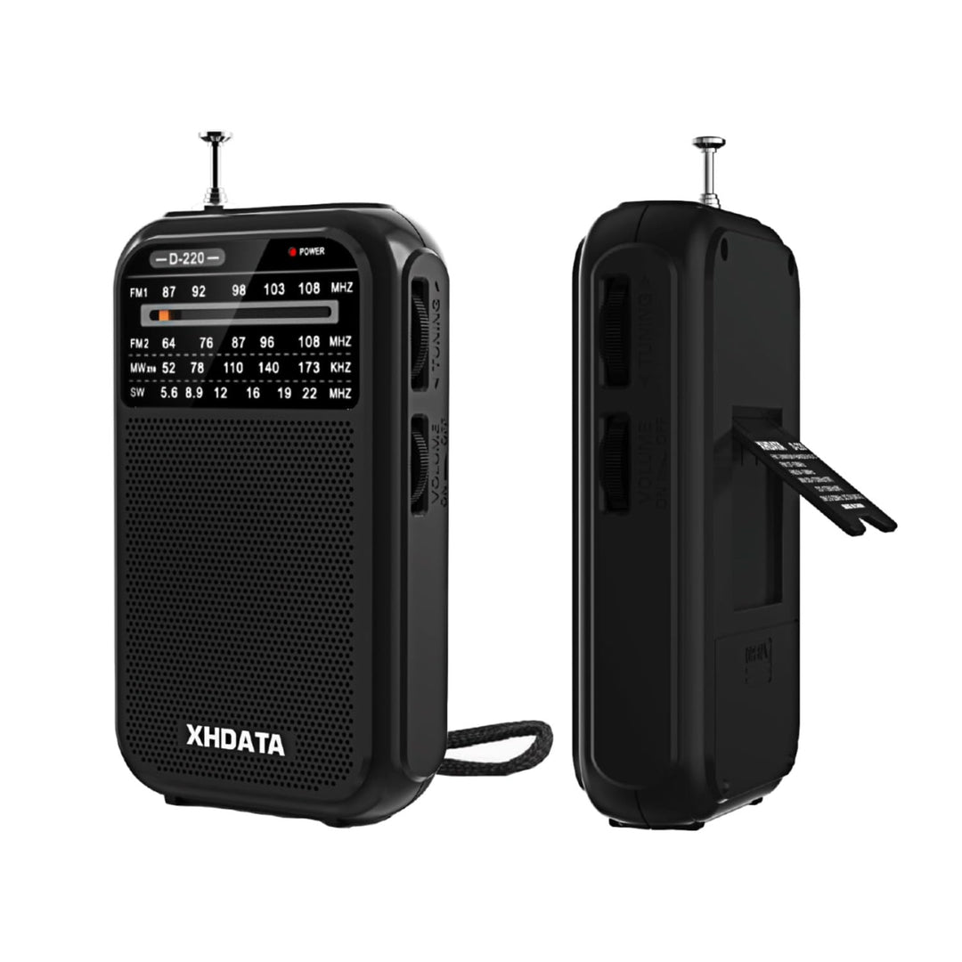 XHDATA D220 Radio Klein, FM AM UKW Radio, BatteriebetriebenesRadio, WeltempfängerRadio, Taschenradio
