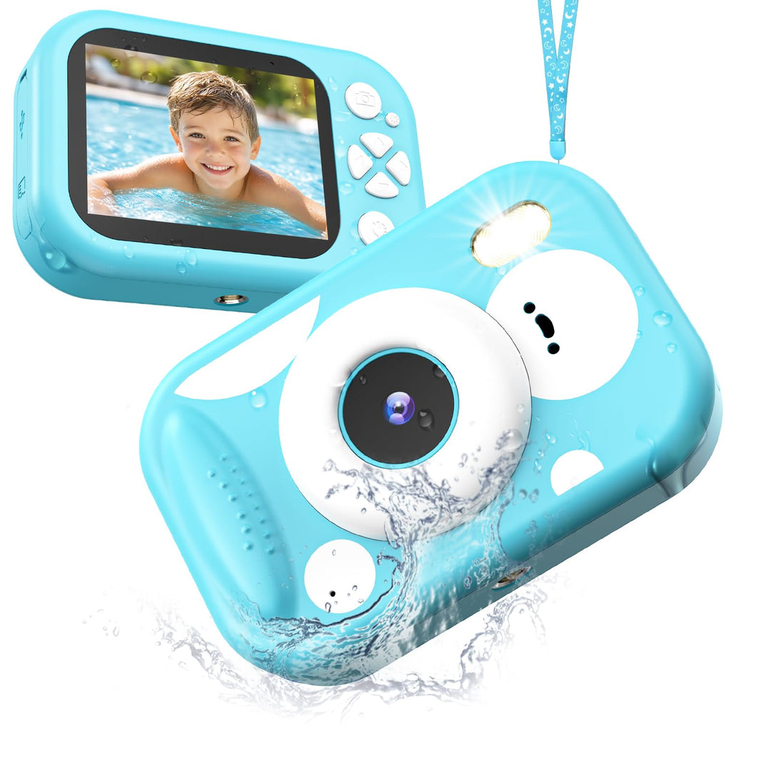 Unterwasser Kinderkamera, 48MP 1080P IP68 wasserdichte Digitalkamera Kamera Kinder mit 2,4 Zoll Bild