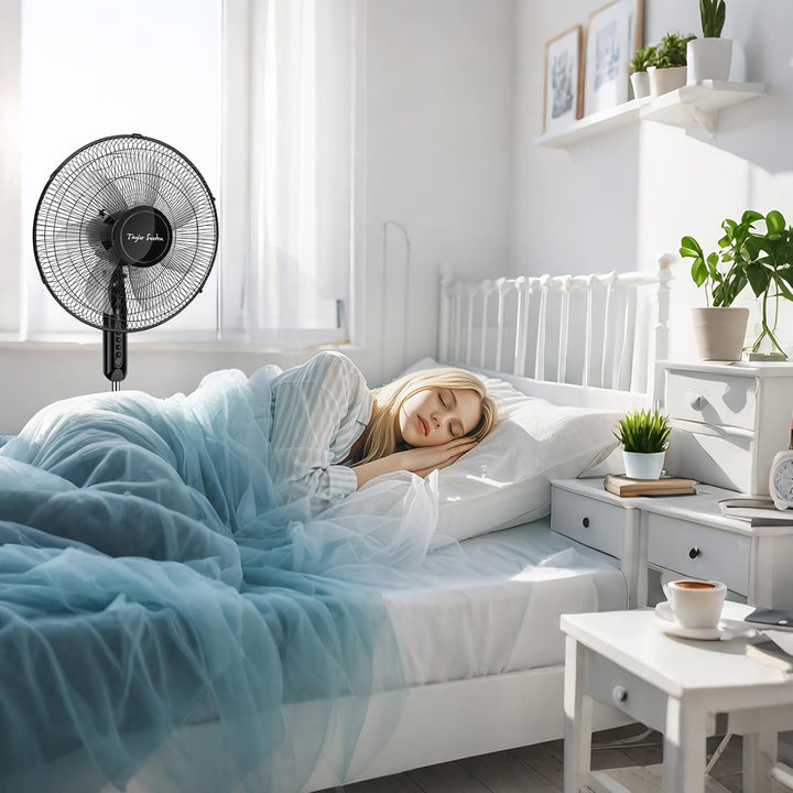 Taylor Swoden Standventilator Leise, 7 Flügel, 3 Geschwindigkeitsstufen, 50w Hoher Luftdurchsatz Osz