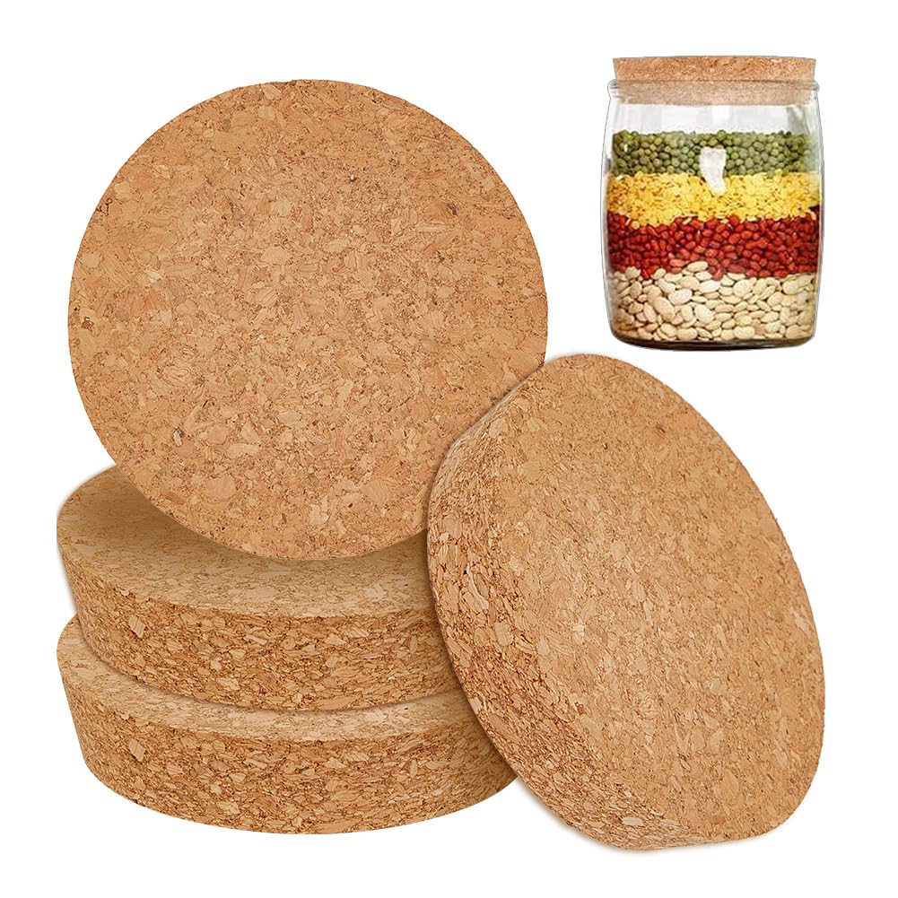 OLYCRAFT 4 Stück Grosse Korken Kork Flaschenverschlüsse 100-110mm Konische Korken Kork Einmachglasde
