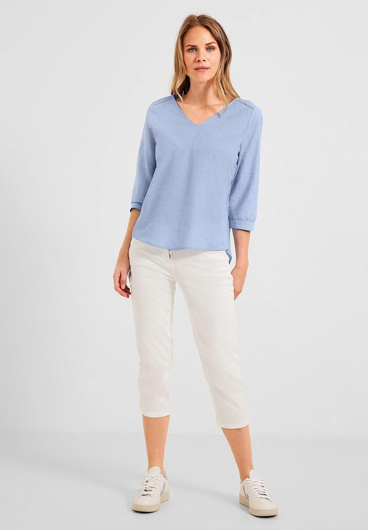 Cecil Damen Chambree Sommerbluse, L Blouse Blue