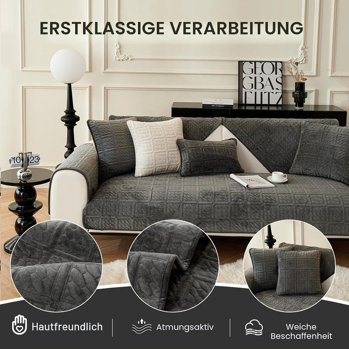 Upgrade Milchsamt Superweiche Sofa Überzug L Form U 1/2/3/4 Sitzer Couch Überzug Ecksofa, Sofabezug