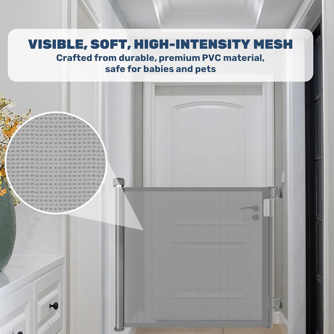 HollyHOME Treppenschutzgitter Ausziehbar 0-180cm, Extra Breit Babygitter, Einhandbedienung, Türschut