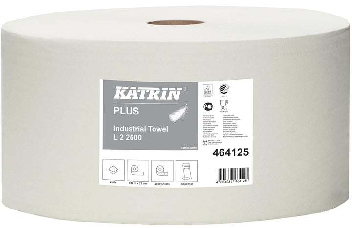 Katrin 464125 Plus L2 2500 Handtuchrolle, 2-lagig, Weiss