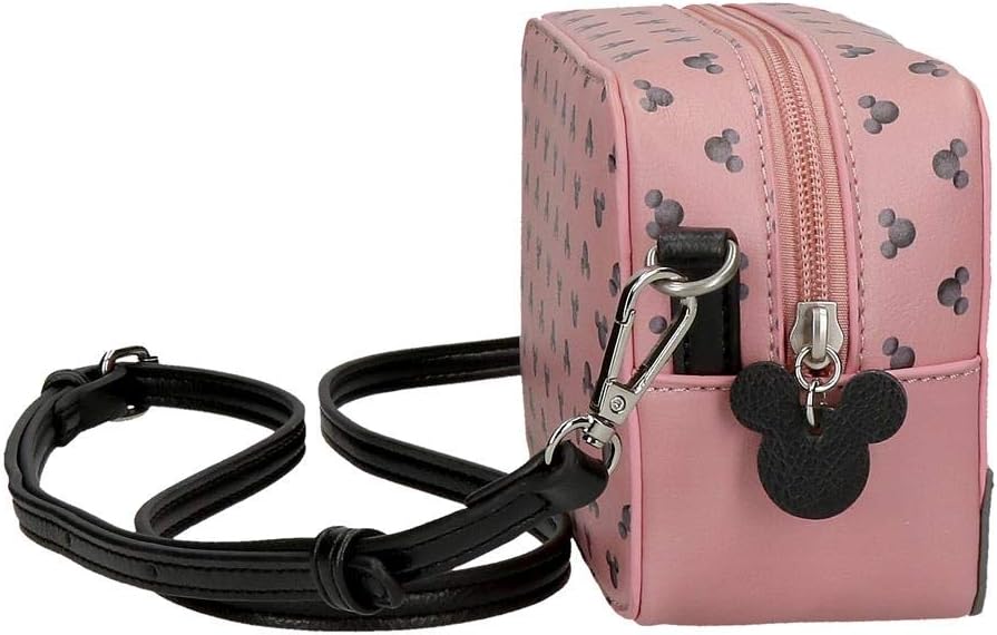 Disney Mickey The Blogger Umhängetasche Rosa 19,5x11,5x7,5 cms PVC und Polyester, Umhängetasche