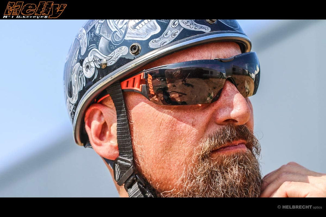 HELLY® - No.1 Bikereyes® | Motorradbrille, Motorrad-Sonnenbrille, Bikerbrille | beschlagfrei, winddi