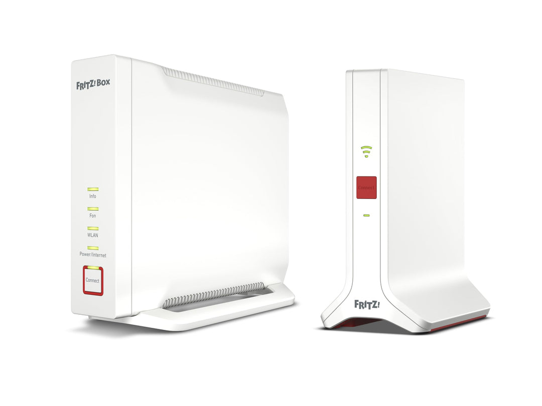AVM FRITZ!Mesh Set: FRITZ!Box 4060 (Wi-Fi 6 Router mit bis zu 4.800 MBit/s + 1.200 MBit/s) und FRITZ