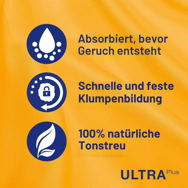 Catsan Klumpstreu, geruchsbeseitigend, extra saugfähig, Packung mit 3 x 5 Liter Klumpende Streu, Klu