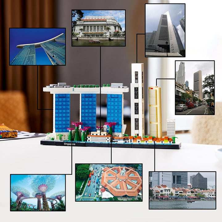 LEGO 21057 Architecture Singapur Modellbausatz für Erwachsene, Skyline-Kollektion, Home Deko zum Bas
