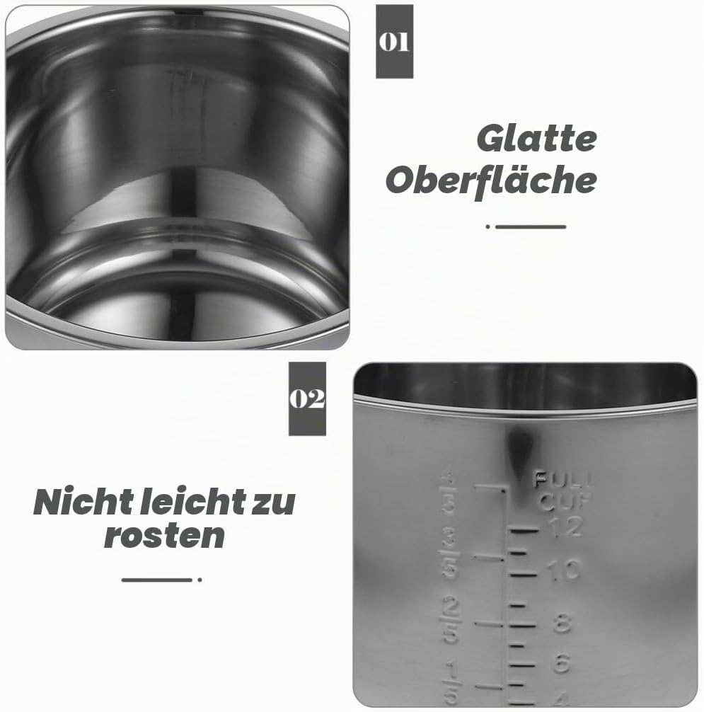 Alipis Innenkochtopf 6 L Edelstahl Reiskocher Innentopf Ersatz Antihaftbeschichteter Tankeinsatz Beh