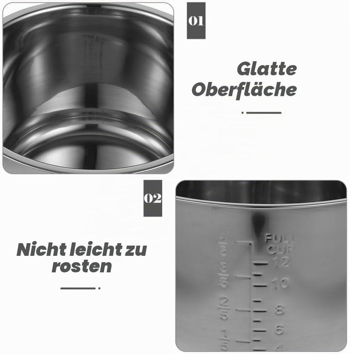 Alipis Innenkochtopf 6 L Edelstahl Reiskocher Innentopf Ersatz Antihaftbeschichteter Tankeinsatz Beh