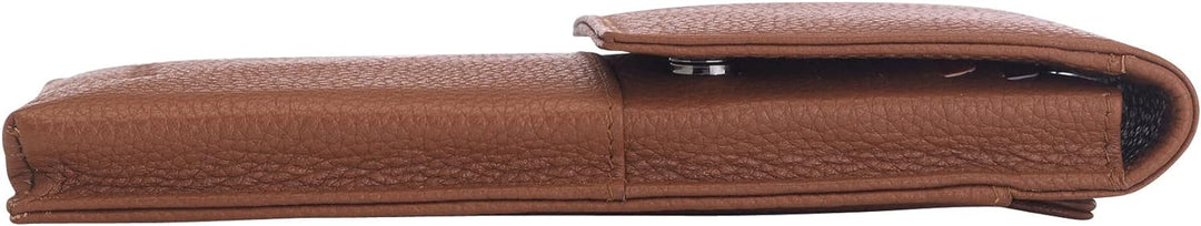 Josephine Osthoff Handy Umhängetasche mit Karten- und Sichtfach, handgemacht aus 100% Echtleder, Cro