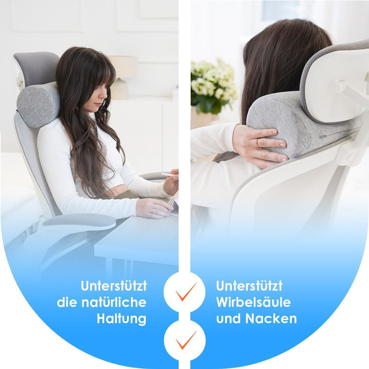 Nackenrolle mit Bezug - Kissenrolle - VERGLEICHSSIEGER SEHR GUT - [MIT PHYSIOTHERAPEUTEN ENTWICKELT]
