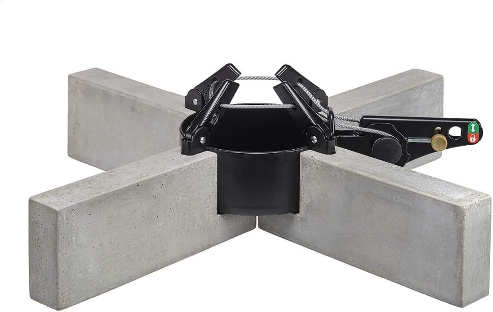 Krinner Design Weihnachtsbaum Christbaumständer Kopenhagen Beton/schwarz inkl. Fusspedal- und Einsei