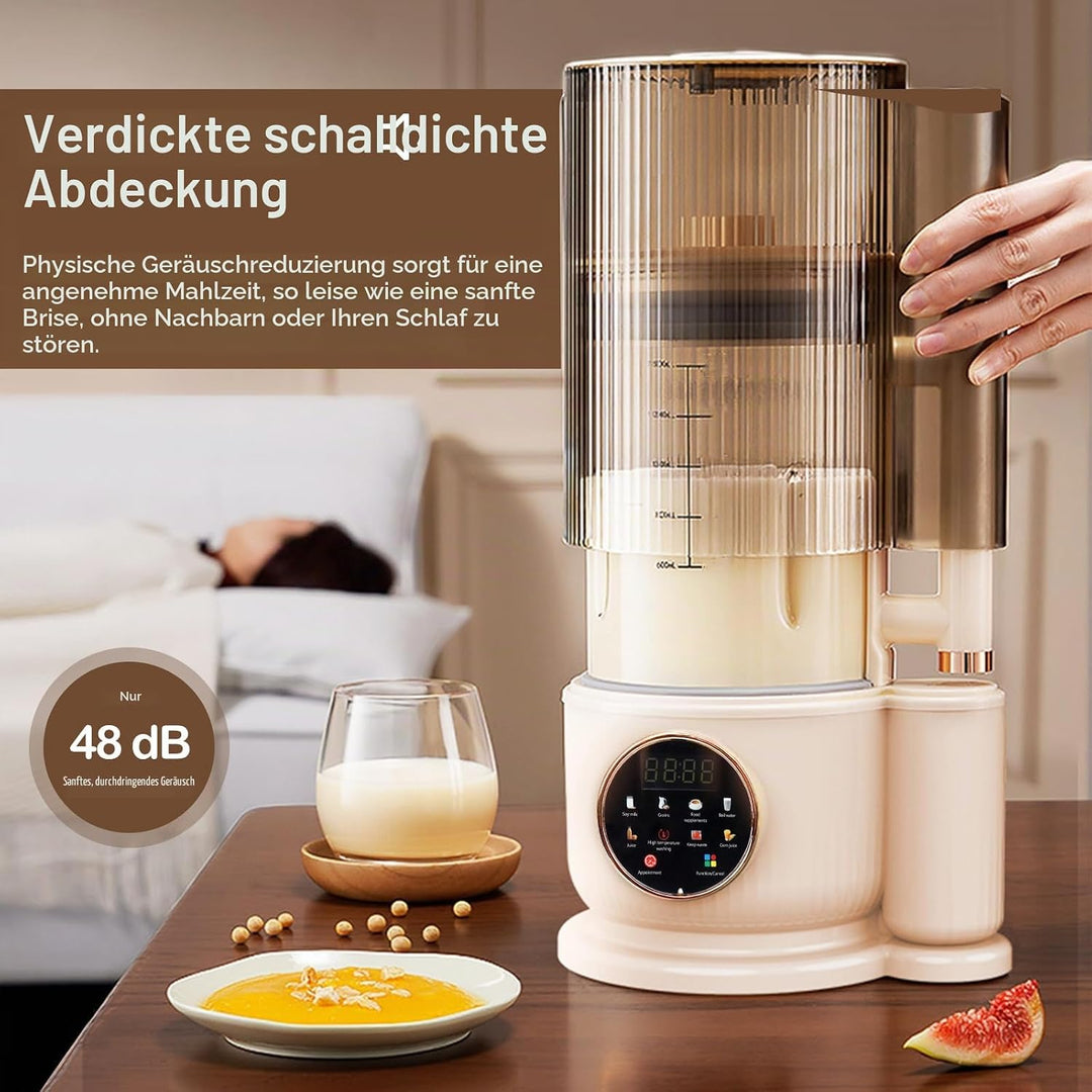 Nussmilchmaschine, Wandbrechender Maschine 1500 ml Automatische Sojamilch Maschine Smoothie und Saft