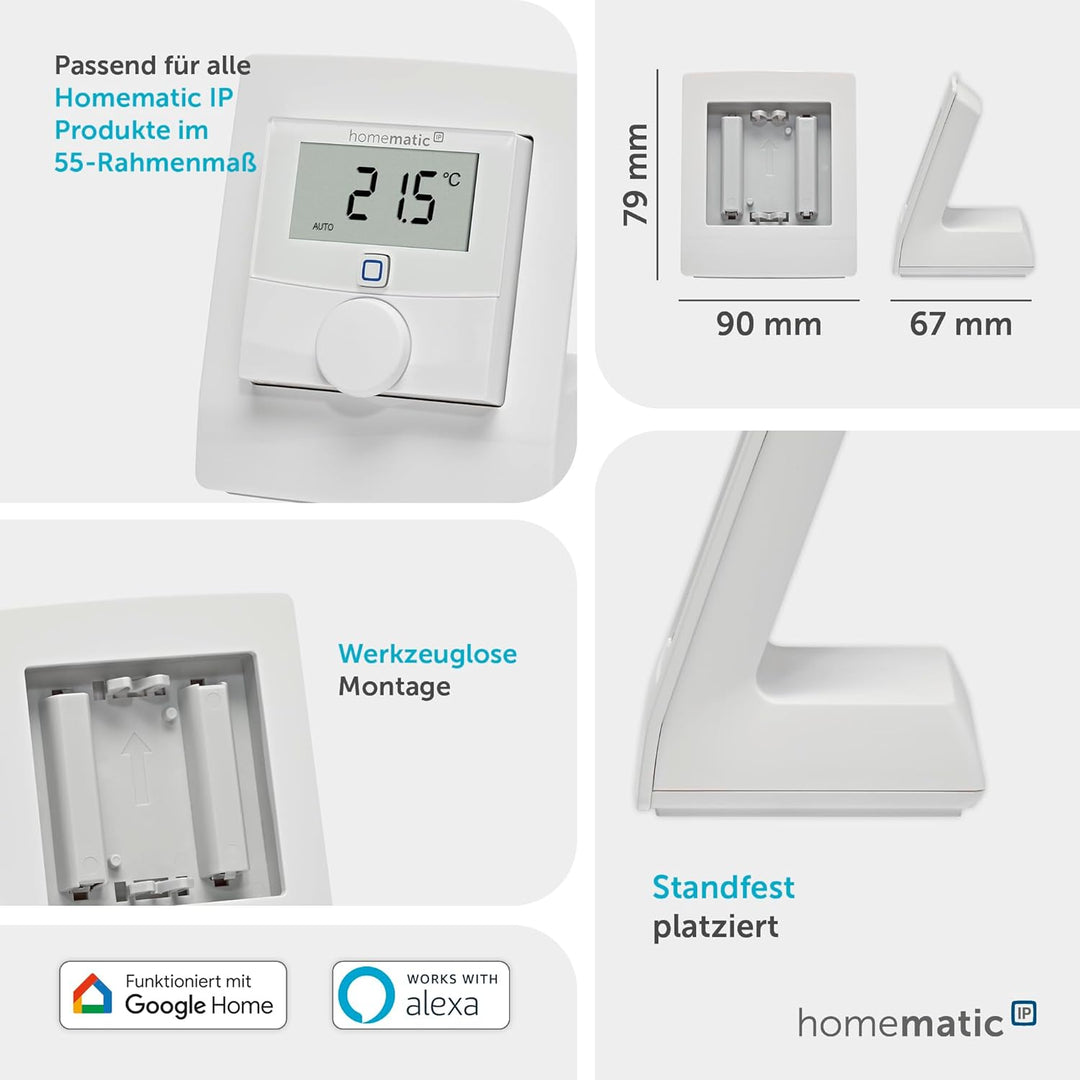 Homematic IP Tischaufsteller, Zubehör für Ihr Homematic IP Smart Home, für batterieversorgte Gertäte