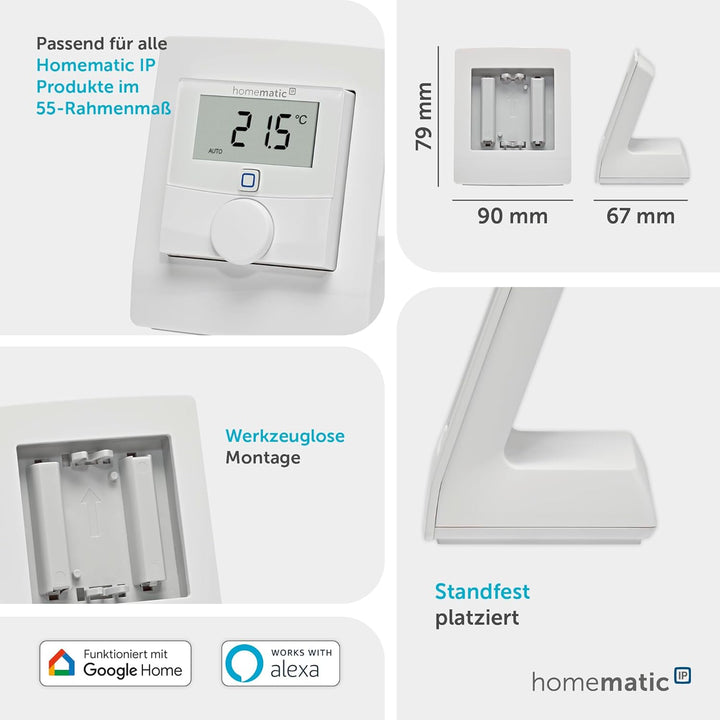Homematic IP Tischaufsteller, Zubehör für Ihr Homematic IP Smart Home, für batterieversorgte Gertäte