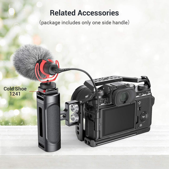 SMALLRIG Mini Seitengriff Side Handle mit doppelter 1/4”-20 Schrauben für DSLR Kamera Cage, Up and D