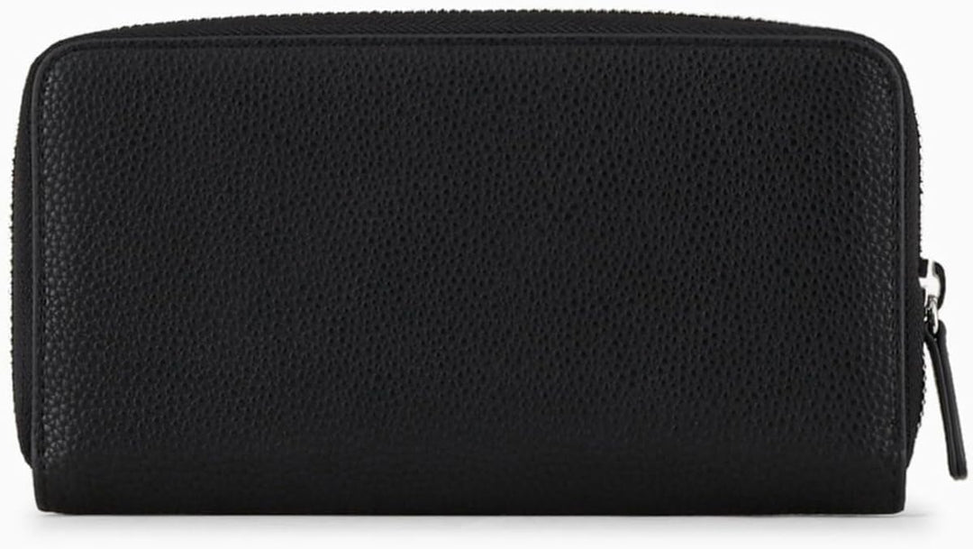 Armani Exchange Women's Zip Around Bi-Fold Wallet Einheitsgrösse Schwarz, Einheitsgrösse Schwarz