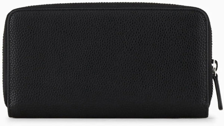 Armani Exchange Women's Zip Around Bi-Fold Wallet Einheitsgrösse Schwarz, Einheitsgrösse Schwarz