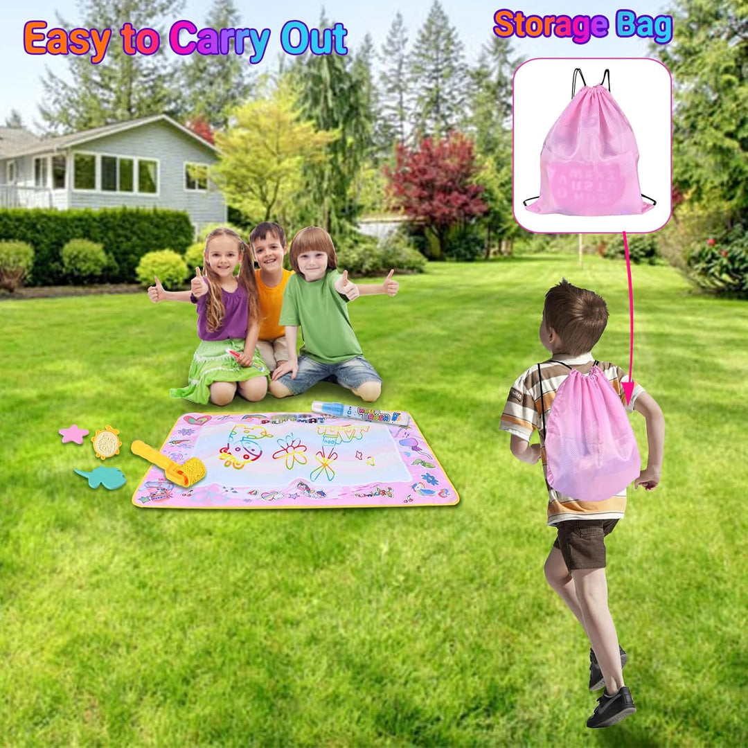Nabance Malmatte mit Wasserstift Wasser Matte Doodle 120 * 90cm Wassermalmatte Super Gross XXL Drawi