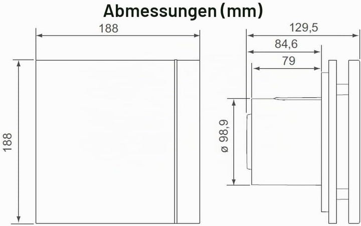 S & p Silent-100 design Silent-100-chz Design Abluftventilator