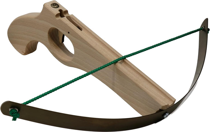 BestSaller 12129 Holz Armbrust klein mit Stahlbogen ca. 25 cm, inklusive 3 Bolzen 1213 ca. 18 cm, Na