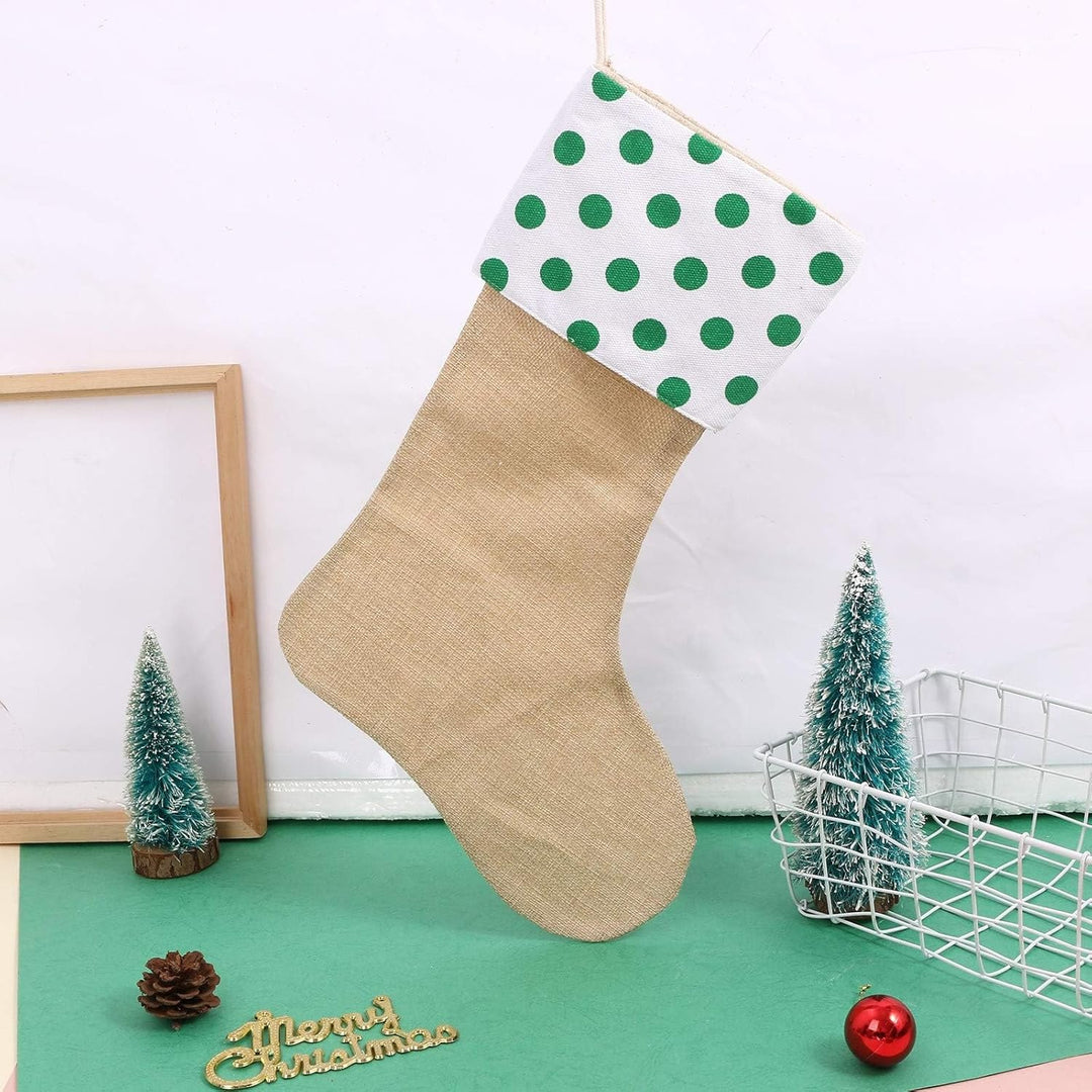 JiJiRuDU Sackleinen Weihnachtsstrumpf 6er Pack, Weihnachten hängende Taschen Weihnachtsfeiertagsstru