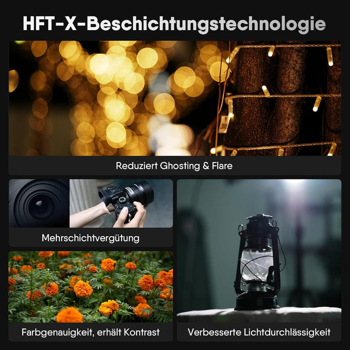 Rollei AF 85 mm F/1.8 Vollformat Objektiv für Nikon Z mit STM-Autofokus | HFT-X Beschichtung | Vollm