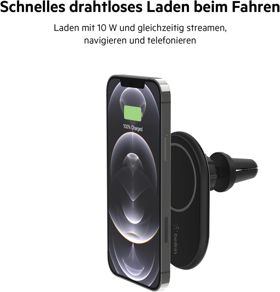 BelkinBoostChargedrahtloser magnetischer Kfz-Telefon-Halter, kompatibel mitMagSafe-fähigemiPhone14/1