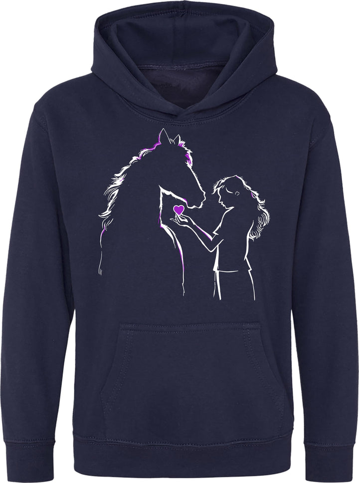 Pferde Pullover Mädchen : Pferde Liebe - Kapuzenpullover für Mädchen - Pferde Geschenk - Kinder Hood