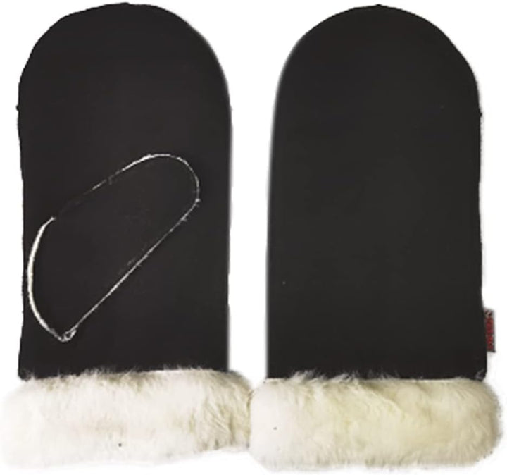 AXELENS Fäustlinge Winterhandschuhe Damen Schwarz, Schwarz