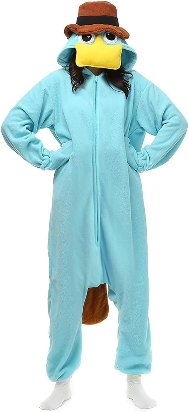 Onesie Tier Erwachsene Unisex Tieroutfit Cosplay Pyjamas Karneval kostüm M 117-zip, M 117-zip
