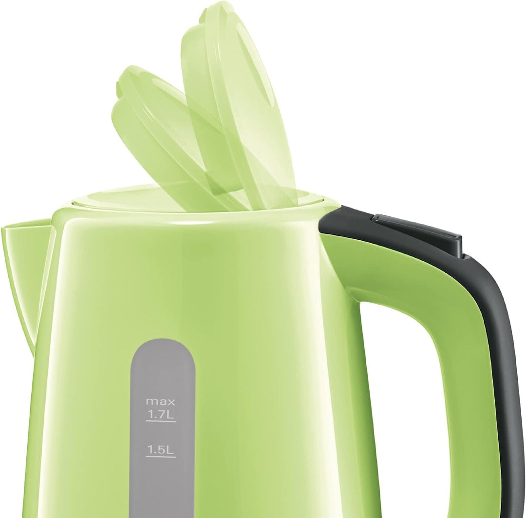 Bosch kabelloser Wasserkocher TWK7506, Abschaltautomatik, Überhitzungsschutz, Kalkfilter, 1,7 L, 220