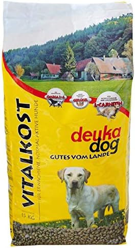 deuka 2 x 15 kg Dog Vitalkost, ausgewogene Vollnahrung für Erwachsene, normal aktive Hunde