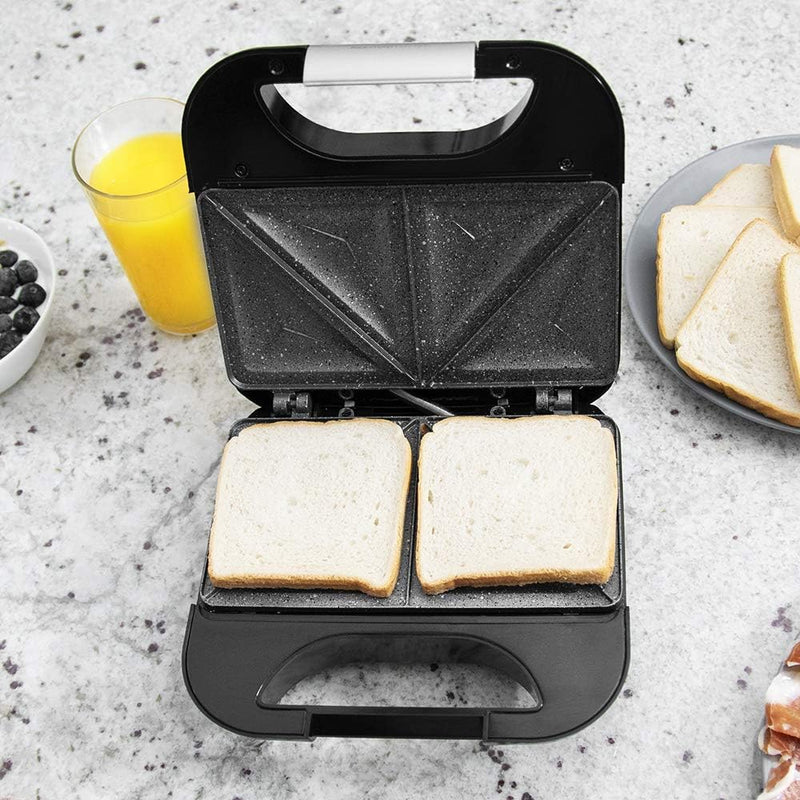 Cecotec Toast Dreiecke Oberfläche.RockStone Antihaftbeschichtung, Kapazität für 2 Sandwiches, Dreiec