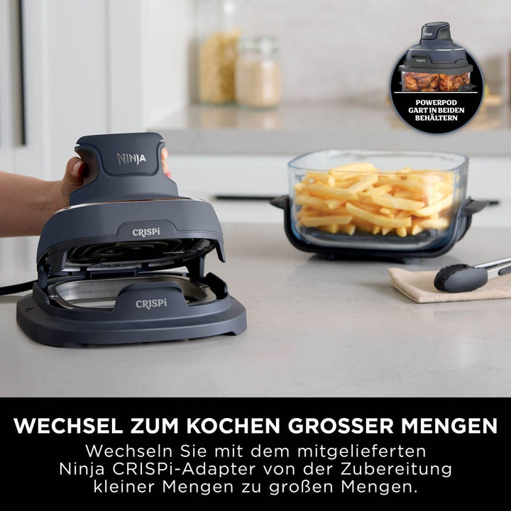 Ninja CRISPi tragbare Air fryer Heissluftfritteuse, 3,8 l, 4-in-1: Heissluftfrittieren, Braten, Warm