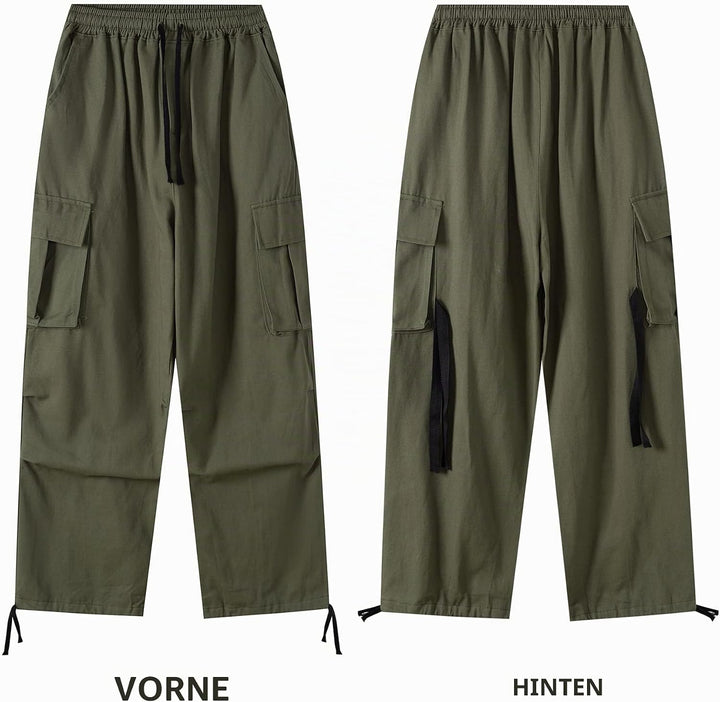 Linsennia Parachute Pants Y2k Cargohose Damen Baggy Hose Mädchen Weite Cargo Pants High Waist Street