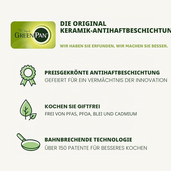 GreenPan Valencia Pro Harteloxierte Gesunde Keramik Antihaft 28 cm Bratpfanne, PFAS-frei, Edelstahl-